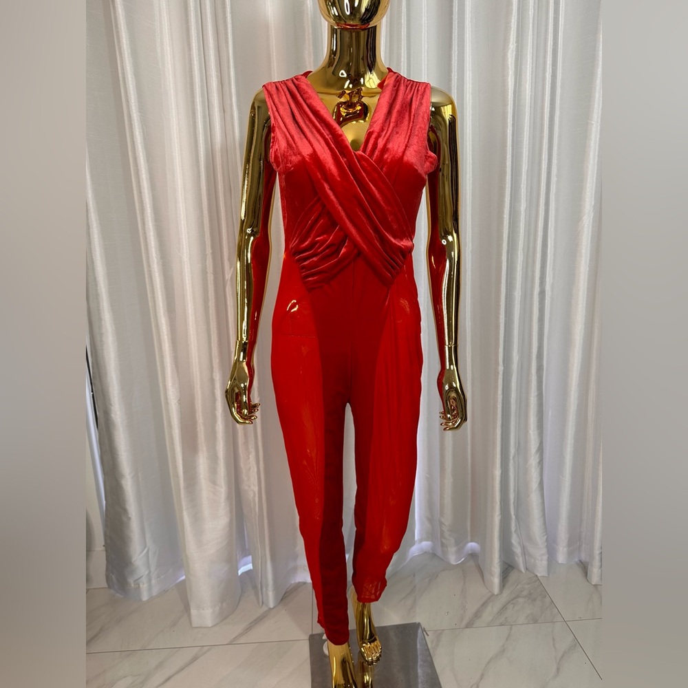Red Sheer Bodysuit  Catsuit  (multiple sizes)